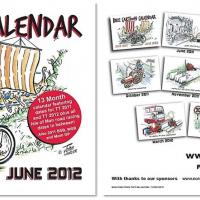 13 Month Bike Cartoon Calendar
